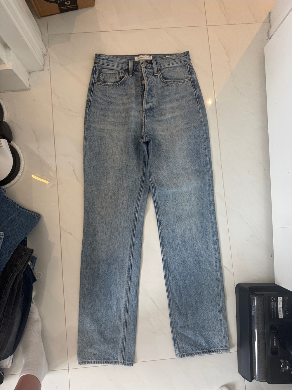 Denim Forum Light Blue High-Rise Jeans
